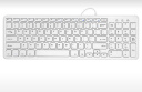 航世（BOW）HW156S-A键盘 有线键盘 办公键盘 超薄便携 96键 台式笔记本键盘 巧克力按键 白色 实拍图