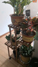 华观家居（Home Giving Furniture）可移动手推花架实木多层落地式花盆架子木质盆景阳台客厅室内多肉 加强款碳色小号带轮 实拍图
