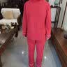 美即莱（MEIJILAI）睡衣女士春秋季纯棉长袖薄款全棉家居服女秋冬款宽松加大码套装 1102 XL （身高165-170体重120-140） 实拍图