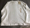 无印良品（MUJI）女式 双罗纹编织 圆领长袖T恤打底衫女款内搭早春新品 BBC32A4S 白色 L (165/88A) 晒单实拍图