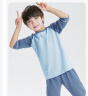 猫人儿童睡衣男童家居服纯棉七分袖夏季薄款空调服家居服套装 蓝130 实拍图