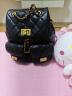 百丽礼物女包商场同款真皮小香风通勤百搭双肩包X9330BX4 黑色 F 实拍图