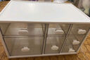 禧天龙（Citylong）抽屉式桌面收纳盒透明分格化妆品收纳办公桌多层置物盒小物品 【晨雾白】七格一体抽屉收纳 实拍图