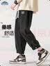 顶峰保罗（Dingfengbaoluo）宽松直筒舒适休闲男士秋季港风运动九分百搭工装裤子K311黑色M 实拍图