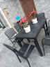 莫 家户外桌椅塑木室外组合咖啡桌椅庭院桌椅桌椅喝茶餐桌铝合金桌椅 6张椅（配160cm黑色长桌） 晒单实拍图