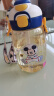 迪士尼儿童水杯带吸管 tritan夏季可爱双饮塑料壶幼儿园男女小学生户外便携弹盖直饮喝水杯子550ML米奇8082 实拍图