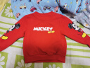 迪士尼童装男童套装潮酷米奇宝宝卫衣套装保暖舒适 红色 5岁/身高120cm 实拍图