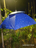 熊火钓鱼伞头戴伞帽95cm双层雨滴蓝黑胶户外遮阳防晒防雨头戴式儿童采茶环卫帽子伞钓鱼配件 实拍图