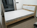 沃尔福 床 全实木床橡木1.8米双人床高箱储物主卧单人床带软包 床【带插座】+10cm椰棕床垫 1500*2000mm 实拍图