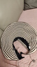 卡蒙（Kenmont）百搭黑白条纹空顶防晒帽女夏沙滩速干透气可折叠遮脸遮阳帽6046 黑色 可调节（55-60cm） 实拍图