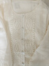香影法式七分袖衬衫女2024春夏季新款米白色衬衣圆领镂空钩花上衣 米色 S 晒单实拍图