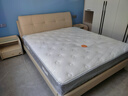 全友（QUANU）家居头层牛皮软包床头落地床现代简约真皮高箱储物双人大床主卧室 米白|1.8m床+床头柜*2+69-2垫 实拍图