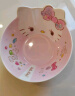 五和（WUHE）儿童碗餐具套装宝宝碗勺卡通碗勺家用吃饭辅食碗小猪佩奇汤饭碗 粉色KT猫（深碗+汤勺） 实拍图