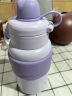 爱仕达（ASD） 保温杯 316L不锈钢真空保温杯 长效保温易开杯 800ml 紫色 实拍图
