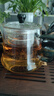 禾艾苏（heisou）高硼硅耐热玻璃茶壶家用过滤绿柄泡茶壶茶具套装加厚花茶壶490ml 清心泡茶壶490ml+4个杯子 实拍图