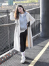 MeetMetro玛依尔女神范收腰风衣外套女2025春季新款气质中长款大衣 杏色【现货闪电发】 S 实拍图