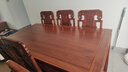 善匠良品 红木家具非洲花梨（学名：刺猬紫檀）餐桌 实木方形餐台 新中式餐桌椅组合 1.5米如意象头方桌+6餐椅 实拍图