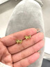 世纪缘黄金耳饰女蝴蝶结耳饰足金5G公主结花丝耳钉时尚送女友七夕礼物 1.6g 实拍图