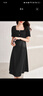 尚都比拉短袖连衣裙女夏季复古赫本风气质通勤裙子中长款A字裙 雅黑色 XXL 实拍图