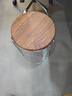 非洲鹰（feizhouying）家用圆凳板凳实木凳子软包小圆凳不锈钢圆凳客厅凳子餐桌椅子凳子 吸塑深木纹色【单只装】 实拍图