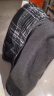 莫代尔格子外套女2023秋季新款开衫时尚修身显瘦加厚加绒保暖女装上衣 黑色 2XL 实拍图