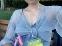 巧丂泳衣女士温泉遮肉肚子游泳新款连体长袖防晒性感显瘦成人泳装裙式 灰蓝结式纱纱外套【80斤-120斤】 实拍图