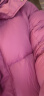 三彩2023冬季新款纯色连帽羽绒服宽松面包服白鸭绒外套短款休闲女 紫红 165/88A/L 实拍图