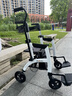 HOEA德国老人助力行走器助力车老年人轻便可折叠代步车手推车便携轮椅 601B静谧白+升级加固+可当轮椅 实拍图