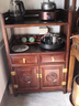 瑞呈堂实木茶水柜一体柜客厅办公室茶边柜餐边柜储物柜茶柜 实木C款胡桃色60*35*90cm高 实拍图