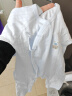 贝瑞加（Babyprints）新生儿连体衣2件婴儿纯棉衣服初生宝宝内衣长袖薄款爬服 白蓝66 实拍图