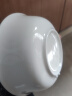 红牡丹 纯白骨瓷米饭碗中式餐具套装防烫高脚碗家庭釉下彩陶瓷碗具组合 纯白金钟碗 10个装 4.5英寸 实拍图