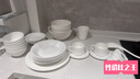 玛戈隆特 高档餐具套装骨瓷碗碟套装欧式纯白浮雕枫丹白露6人份32头 实拍图