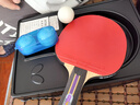 蝴蝶（BUTTERFLY） 乒乓球拍板8星7星6星八星芳碳蓝海绵蝴蝶王初学碳素底板进口胶皮 7星 703横拍一支+拍套三星球膜 实拍图