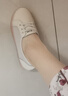 ZHR小白鞋女夏季真牛皮网面透气女鞋百搭休闲鞋子女 A70EF 米色 36  实拍图