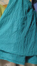 无印良品（MUJI）女式强捻抽褶裙长半身裙纱裙薄荷曼波风纯棉全棉裙子女装BE1QZC4S 绿色 L 165/70A 实拍图