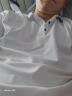 立蒙（LIMENG）【桑蚕丝】短袖T恤男夏季冰爽棉翻领保罗衫爸爸装 白色 XL 实拍图