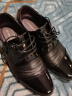 红蜻蜓男鞋新款男士商务正装皮鞋耐磨通勤低帮皮鞋漆皮德比鞋WBA8140 黑色 41 实拍图