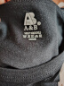 AB男T恤全棉圆领打底透气汗衫舒适宽松男短袖老人衫睡衣家居服T751 黑色 3XL 实拍图