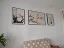 墨派（Mopai） 客厅装饰画现代简约沙发背景墙壁画新中式山水画三联挂画免打孔 平安喜乐 中套(左右50x70+中100x70)晶瓷 实拍图
