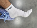 李宁（LI-NING）袜子男跑步运动袜女中筒短棉袜加厚吸汗透气抗菌四季篮球羽毛球袜 白色 透气抗菌【三双装】 L码 实拍图
