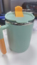 彩致（CAIZHI）304不锈钢马克杯带盖大容量咖啡杯学生水杯绿色CZ6671 实拍图