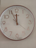 天王星（Telesonic） 挂钟客厅简约创意钟表现代时钟3D立体石英钟薄边免打孔家用挂表 玫瑰金（30厘米） 实拍图
