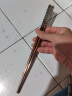 国风（GuofenG）304不锈钢筷子礼盒10双家庭装家用防滑防霉家用高档合金银公筷 玫瑰金2双+钛黑金3双（礼盒装） 实拍图