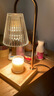 香薰灯融蜡灯精油融烛灯香氛氛围台灯卧室床头灯无火可调光夜灯 融蜡灯【 清光斗笠可调光*2灯】 实拍图