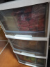 禧天龙免安装卧室收纳柜抽屉式儿童简易衣柜床头柜玩具收纳箱 3层透明灰 实拍图