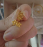 菜百首饰 黄金耳饰 足金时尚潮流设计感花朵耳钉 计价 HJ 黄金耳饰 约1.50g 实拍图