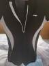 李宁（LI-NING）泳衣女连体平角游泳衣女士专业运动保守大码泳装373 黑白 XL  实拍图