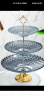 大号多层水果盘现代创意欧式点心架客厅家用糖果零食盆时尚塑料盘 青灰 (大+中+小)三层送底座 晒单实拍图