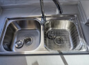 卓浴卫浴水槽双槽304不锈钢厨房洗菜盆洗菜池洗碗池 豪华版71*38水槽套装（201加厚） 实拍图