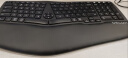 多彩（DeLUX） GM902 人体工学键盘 蓝牙无线键盘 拱形键盘 舒适便携 人体工学设计办公 自带软垫 黑色 实拍图